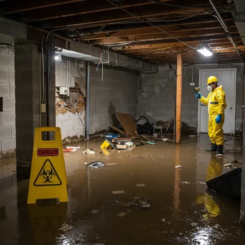 Flooded Basement Electrical Hazard in Carter County, OK Property