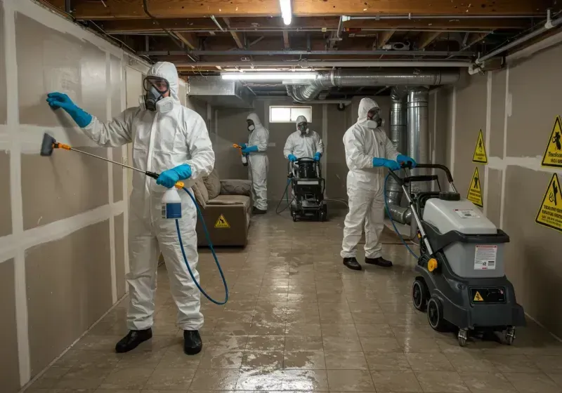 Basement Moisture Removal and Structural Drying process in Carter County, OK